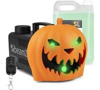 Pack Machine à Fumée Citrouille Halloween & Liquide Supplémentaire 5L - Rires Diaboliques et Effets Lumineux