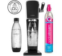 SodaStream Machine à soda ART Noire 2 bouteilles compatibles lave‑vaisselle + recharge gaz 60L