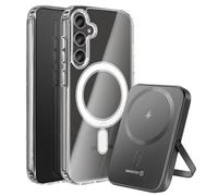 Pack MagSafe Galaxy S24 FE avec Coque Bi-matière et Powerbank 5000 mAh Swissten Transparent