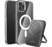 Pack MagSafe iPhone 11 Pro Max avec Coque Bi-matière et Powerbank 5000 mAh Swissten Transparent Transparent