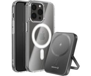 Pack MagSafe iPhone 13 Pro Max avec Coque Bi-matière et Powerbank 5000 mAh Swissten Transparent Transparent
