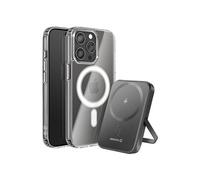 Pack MagSafe iPhone 15 Pro Max avec Coque Bi-matière et Powerbank 5000 mAh Transparent