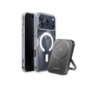Pack MagSafe iPhone 17 Pro avec Coque Bi-matière et Powerbank 5000 mAh Transparent