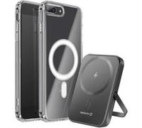 Pack MagSafe iPhone 8 Plus avec Coque Bi-matière et Powerbank 5000 mAh Swissten Transparent Transparent