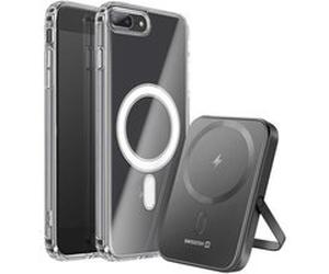 Pack MagSafe iPhone 8 Plus avec Coque Bi-matière et Powerbank 5000 mAh Swissten Transparent Transparent