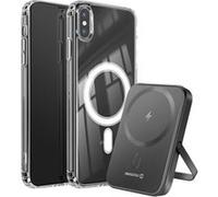Pack MagSafe iPhone XS Max avec Coque Bi-matière et Powerbank 5000 mAh Transparent