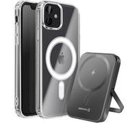 Pack MagSafe pour iPhone 11 avec Coque Bi-matière et Powerbank 5000 mAh Swissten Transparent Transparent