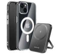 Pack MagSafe pour iPhone 13 avec Coque Bi-matière et Powerbank 5000 mAh Swissten Transparent