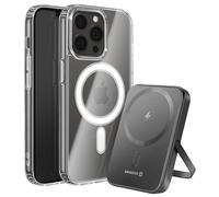 Pack MagSafe pour iPhone 13 Pro avec Coque Bi-matière et Powerbank 5000 mAh Swissten Transparent