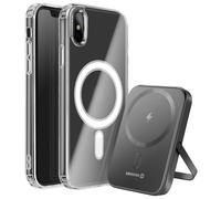 Pack MagSafe pour iPhone X avec Coque Bi-matière et Powerbank 5000 mAh Swissten Transparent