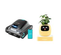 Pack Maison Intelligente : Robot Nettoyeur de Piscine Aiper Scuba S1, Autonomie de 270 min, 11 Capteurs, Contrôle Intelligent par Application + Robot Planteur d'Émoticônes Ivy AI (Citron)