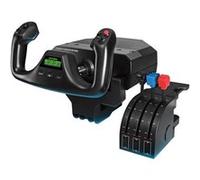 Pack manche et bloc manettes de simulation Logitech Noir Noir G