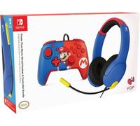 Pack Manette Filaire Rematch + Casque Super Mario Switch Airlite Pdp