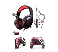 Pack Manette Nintendo Switch ZELDA BLOOD MOON Officielle + Casque Gamer PRO H3 Rouge SPIRIT OF GAMER SWITCH