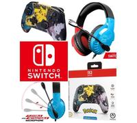 Pack Manette Pikachu Casque SWITCH 2 - Manette sans fil Bluetooth pour Nintendo Switch- Pikachu Advantage - Pokémon Méga Évolutions