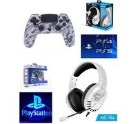 Pack Manette PS4 Bluetooth Camouflage Blanc 3.5 JACK + Casque Spirit of Gamer PRO-H3 PS4-PS5 PLAYSTATION