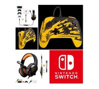 Pack Manette SWITCH Filaire Nintendo Pokémon Pikachu Lightning Officielle + Casque Gamer PRO H3 OR SPIRIT OF GAMER SWITCH