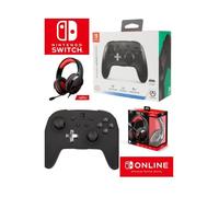 Pack Manette SWITCH Nintendo NOIRE Officielle + Casque Gamer PRO H3 Rouge SPIRIT OF GAMER SWITCH