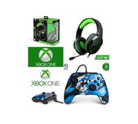 Pack Manette XBOX ONE-S-X-PC Camouflage bleu métalisé Officielle + Casque Gamer PRO H3 SPIRIT OF GAMER XBOX ONE/S/X/PC