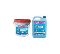 Pack MAREVA - Granulés d'hypochlorite de calcium - 5kg - Clarifiant liquide Reva-flock - 5L