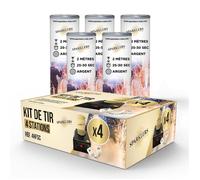 Pack Mariage 4 Déclencheurs + 5 Jets de Scène Argent 2 Mètres / 30 Secondes + Télécommande pour Machine d'alluArgent