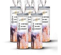 Pack Mariage 4 Déclencheurs + 5 Jets de Scène Argent 3 Mètres / 30 Secondes + Télécommande pour Machine d'alluArgent