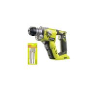 Pack Marteau perforateur RYOBI 18V One+ sans batterie ni chargeur R18SDS-0 - Kit 3 burins SDS+ RIOBY 1 pointe - 1 plat - 1 bêche -