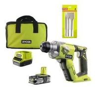 Pack Marteau perforateur RYOBI 18V OnePlus - 1 batterie LithiumPlus 2.5Ah - Kit 3 burins SDS+ - RAKSPC03