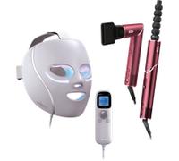 Pack Masque LED CryoGlow Lilas et Styler & Sèche-Cheveux FlexStyle Cerise Noire Noir | FW312EUPL | par SharkNinja