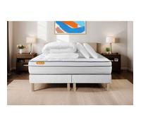 Pack matelas 180x200 + double sommiers 90x200 Memo Luxe Ressorts ensachés + mémoire de forme 5 zones de confort MAXI épaisseur