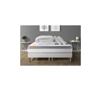 Pack matelas 180x200 + double sommiers 90x200 Memo Zen Mousse à mémoire de forme 5 zones de confort MAXI épaisseur + Couette + 2