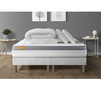 Pack matelas 180x200 + double sommiers 90x200 Memo Zen Mousse a memoire de forme 5 zones de confort MAXI epaisseur