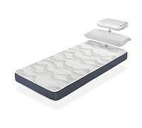 Pack Matelas 90X200 LIT Enfants h14 CM Orion Confort + 1 Oreiller Junior 90x35 cm + 1 Protège Matelas 90x200 cm Blanc