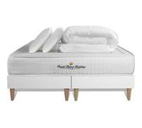 Pack matelas a memoire de forme maxi epaisseur Balmoral 180x200cm + double sommier 90x200 cm + 2 oreillers + 1 couette