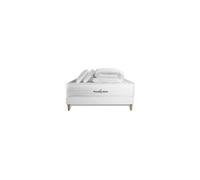 Pack matelas à mémoire de forme maxi épaisseur Buckingham 160x200cm sommier KIT blanc + 2 oreillers + 1 couette 260x240cm