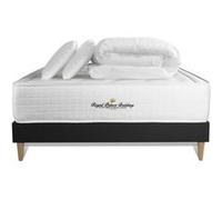 Royal Palace Bedding Pack Matelas à mémoire de Forme Maxi épaisseur Buckingham 200x200cm + sommier KIT Noir + 2 oreillers + 1 Couette | Epaisseur : 30 cm | Confort : Equilibré