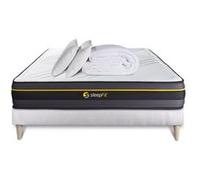 Pack matelas ACTIVE 140x200 + sommier blanc + Couette + 2 oreillers G