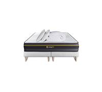 Pack matelas ACTIVE 160x200 + double sommiers blanc 80x200 + Couette + 2 oreillers