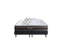 Pack matelas ACTIVE 180x200 + double sommiers noir 90x200 + Couette + 2 oreillers