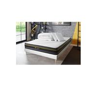 Pack Matelas Active - Mémoire de forme - Ep : 24cm - Sommier kit Blanc avec couette et 2 oreillers