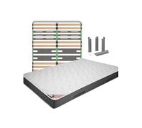 BERMUDES - Pack Matelas + AltoZone 140x190 + Pieds -