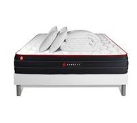 Pack Matelas Boost 140x190 + Sommier Blanc + Couette + 2 Oreillers