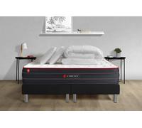 Pack matelas BOOST 160x200 + double sommiers noir 80x200 + Couette + 2 oreillers