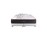 Pack matelas BOOST 200x200 + double sommiers blanc 100x200 + Couette + 2 oreillers