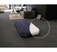 Pack Matelas Gonflable Classic Downy 1 Place Intex + Drap Housse Blanc