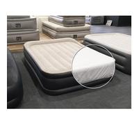 Pack matelas gonflable Deluxe Pillow Rest Raised 2 places Intex + Drap housse Blanc