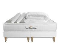 Pack matelas LANCASTER 180x200 + double sommiers blanc 90x200 + Couette + 2 oreillers G