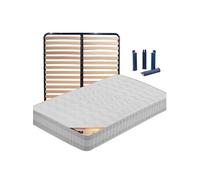 Ensemble matelas et sommier Altobuy TAHITI - Pack Matelas + Lattes 140x190 + Pieds -