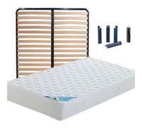 MALDIVES - Pack Matelas + Lattes 160x200 + Pieds -