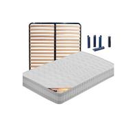 TAHITI - Pack Matelas + Lattes 160x200 + Pieds -